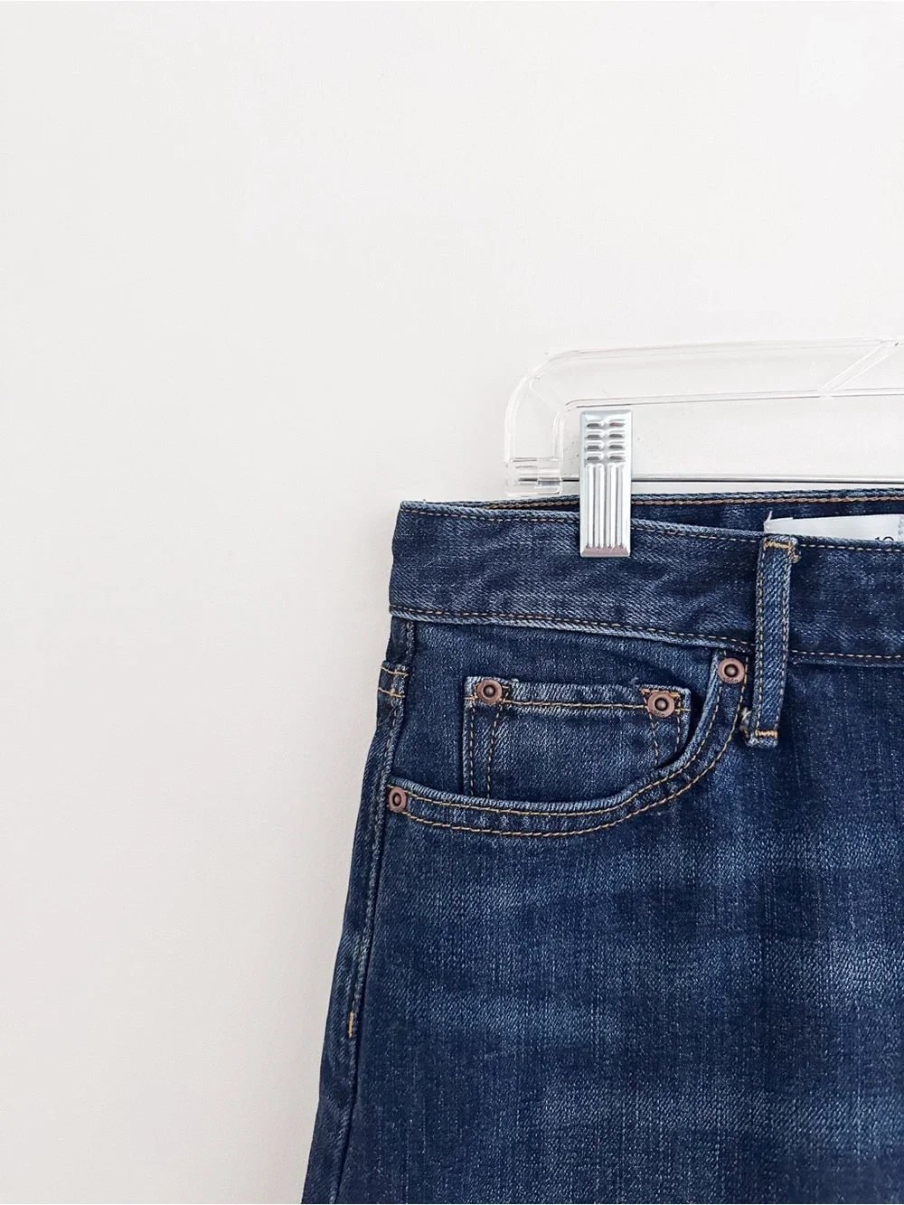 Gap 1969 Jean Mini Skirt Dark Wash Denim 5 Pocket Style Size 10 Y2K Minimalist